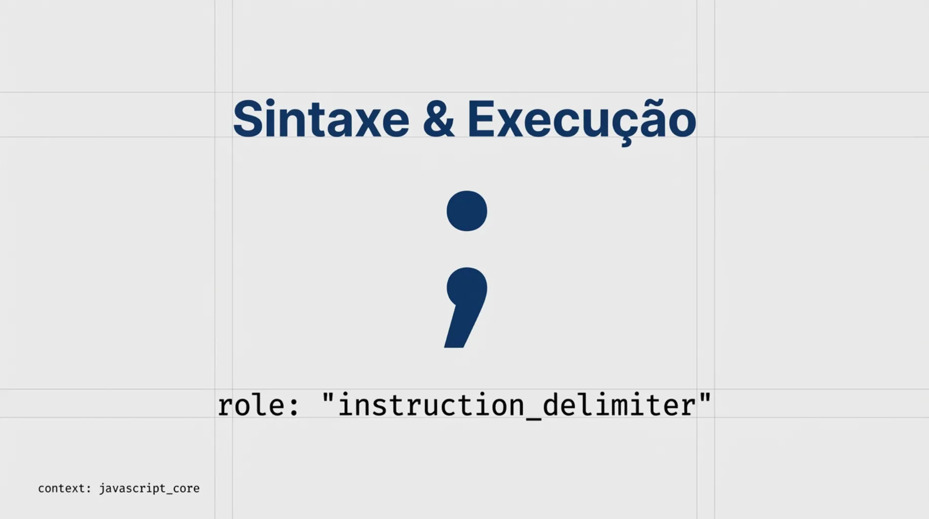 Capa: Sintaxe e Execução - O papel do delimitador no JavaScript